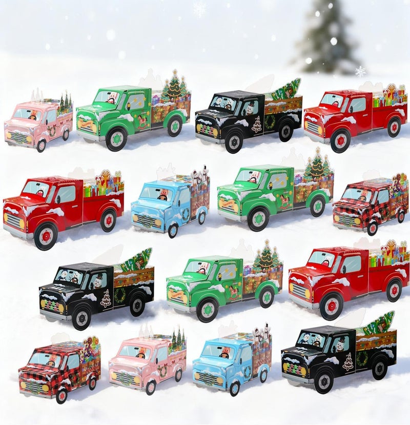 HEIPINIUYE 24 Empty Advent Calendar Boxes to Fill Yourself, DIY Empty Christmas Countdown Calendars 2025 Fillable Advent Calendar Box for Kids Adults Xmas Truck Calendars Gift Boxes - Image 1